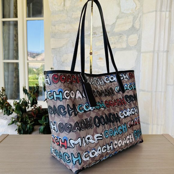 Coach X Mint + Serf City Tote In Signature Canvas & Wallet SV/Khaki Mult…NWT - Picture 3 of 10